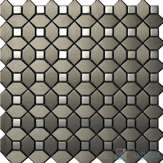 Elongated Pattern Stainless Steel Metal Mosaic VM-SS62