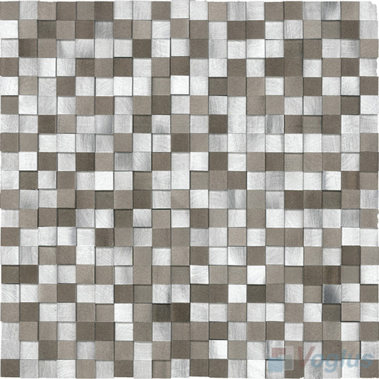 Seamless 15x15mm Aluminum Metal Mosaic Tiles VM-AM64