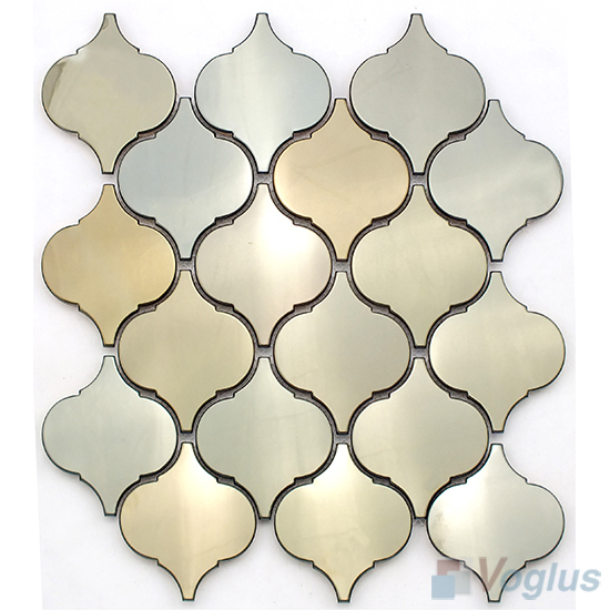 Silver Lantern Shape Stainless Steel Mosaic Tiles VM-SS71