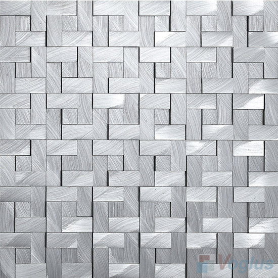 Silver Pinwheel Aluminum Mosaic Tiles VM-AM55