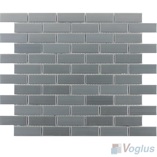 Subway Brick Silver Metal Mosaic VM-SS52