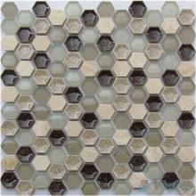 1 inch Hexagon Stone Ceramic Mixed Mosaic VB-SC66