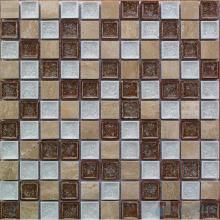 25x25mm 1x1 inch Ceramic Mixed Stone Mosaic VB-SC70