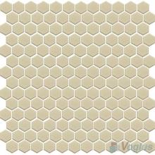 Beige 1 inch Hexagon Shaped Ceramic Mosaic VC-US98