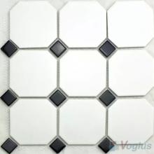 Black White Large Octagon Porcelain Mosaic VC-BW93
