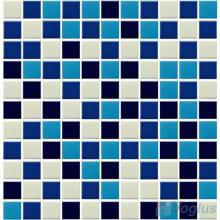 Blue Blend 25x25mm 1x1 inch Plain Pool Ceramic Mosaic Tiles VC-PL87