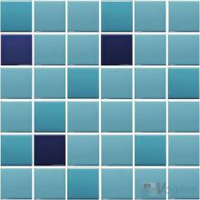 Blue Mixed 48x48mm 2x2 inch Plain Pool Ceramic Mosaic VC-PL94