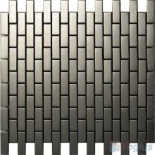 Brick Silver Stainless Steel Metal Mosaic Tiles VM-SS60