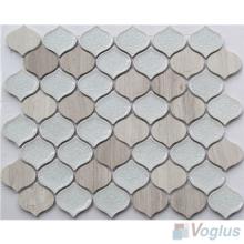 Flame Shaped Stone Ceramic Mixed Mosaic Tiles VB-SC59