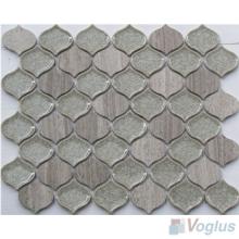 Flame Shaped Stone Ceramic Mixed Mosaic Tiles VB-SC60