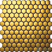 Gold Hexagon Stainless Steel Metal Mosaic VM-SS64