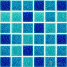 Nano Blue 2x2 Ice Crackled Ceramic Mosaic Tiles VC-CK94