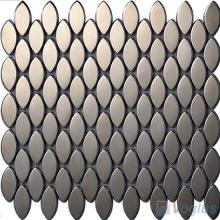 Oval Shaped Stainless Steel Metal Mosaic Tiles VM-SS59