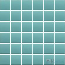 Turquoise 48x48mm 2x2 inch Plain Pool Ceramic Mosaic VC-PL98