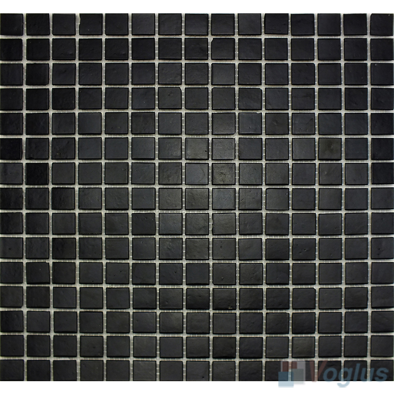 Black 20x20mm Dot Glass Mosaic Tiles VG-DTS54