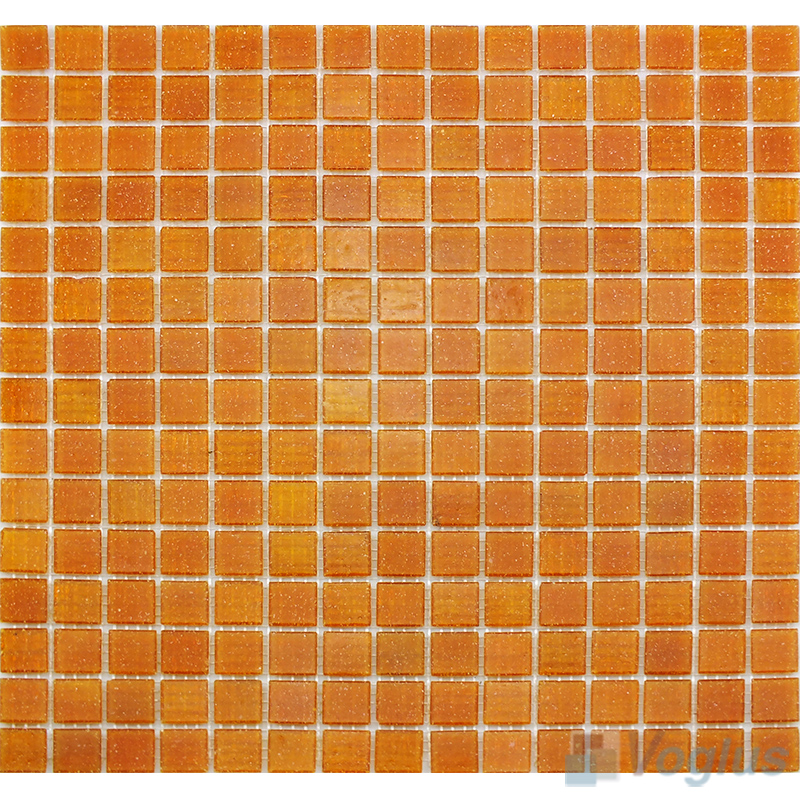 Orange 20x20mm Dot Glass Mosaic Tiles VG-DTS64