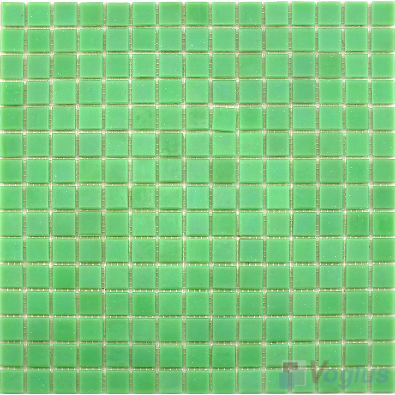 Paris Green 20x20mm Dot Glass Mosaic Tiles VG-DTS71