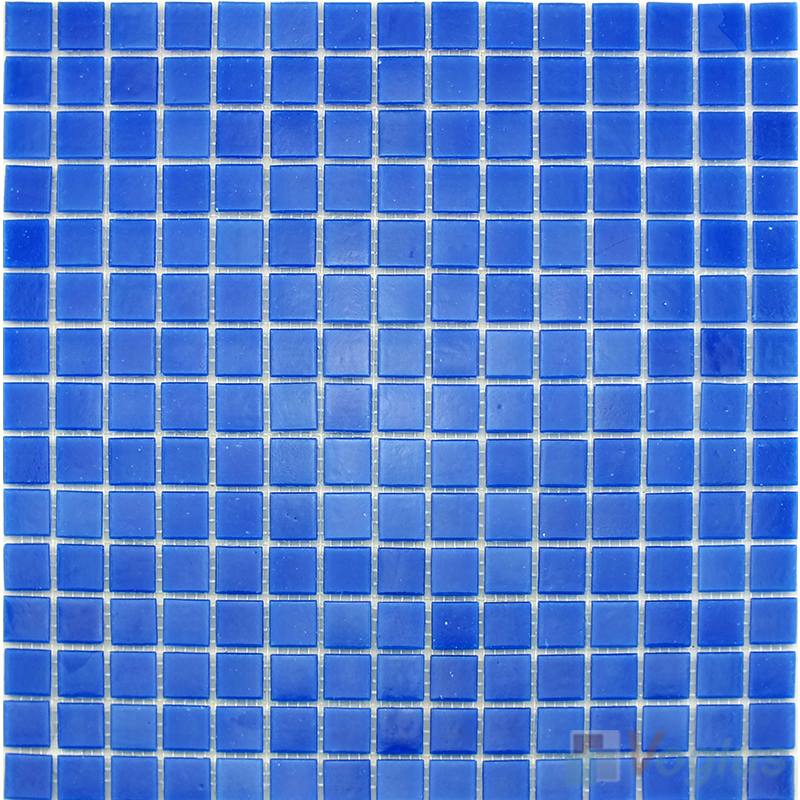 Royal Blue 20x20mm Non-Dot Glass Mosaic Tiles VG-DTS75