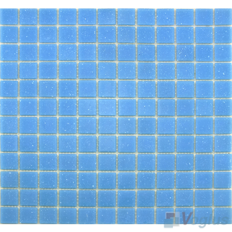Sky Blue 25x25mm Dot Glass Mosaic Tiles VG-DTS50