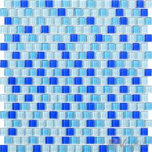 15x15mm Offset Blue Swimming Pool Glass Mosaic VG-CYA81