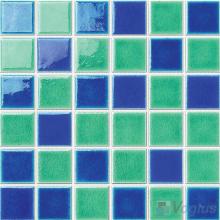 Blue Mixed 48x48mm 2x2 inch Swimming Pool Ceramic Mosaic Tiles VC-SP85