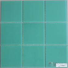 Bluish Green 100x100mm 4x4 inch Glass Mosaic Wall Tile VG-CYN99