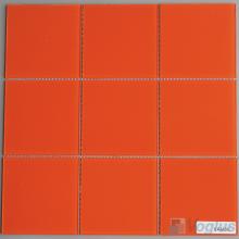 Orange 100x100mm 4x4 inch Glass Wall Mosaic Tile VG-CYN95