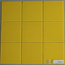 Yellow 100x100mm 4x4 inch Glass Wall Mosaic Tile VG-CYN94