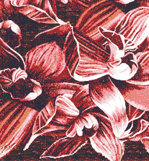 Mosaic Mural Flower Art Pattern VG-PAF97