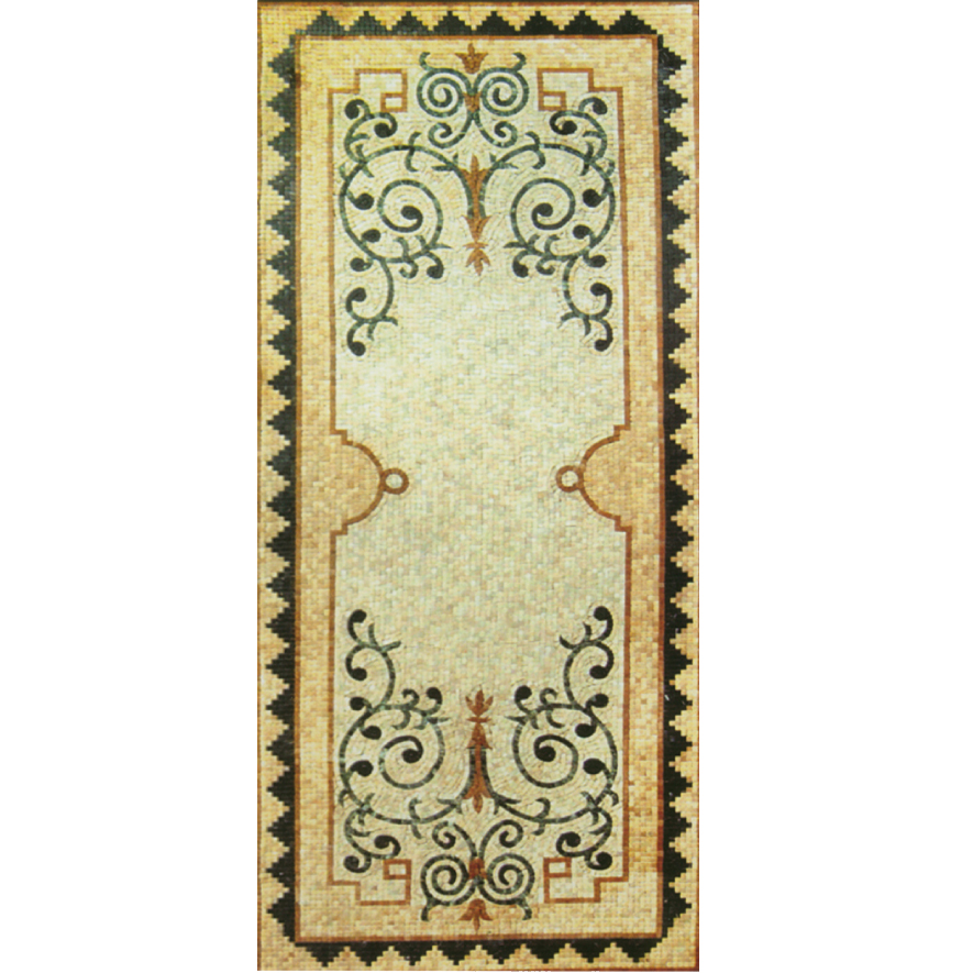 Rectangle Marble Mosaic Floor Rug VS-AFR97