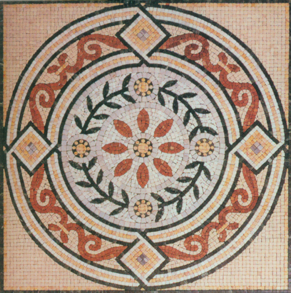 Square Marble Mosaic Floor Rug VS-AFR89