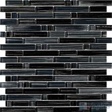 Black Liner Hand Painted Glass Mosaic Tile VG-HPP97
