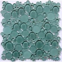 Bluish Green Pebble Bubble Glass Mosaic Tiles VG-UPB84