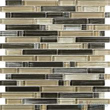Brown Liner Hand Painted Glass Mosaic Tile VG-HPP98