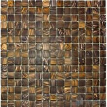 Copper 20x20mm Gold Star Glass Mosaic Tile VG-GLS90