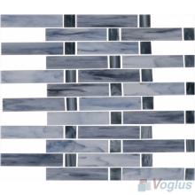 Gray Dots Brick Tiffany Glass Mosaic VG-TF78