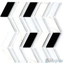 Ice Mountain Herringbone Pattern Glass Mosaic VG-UHB89