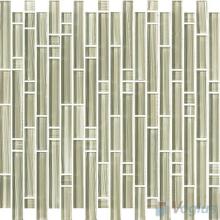 Ivory Liner Hand Painted Glass Mosaic Tile VG-HPP95