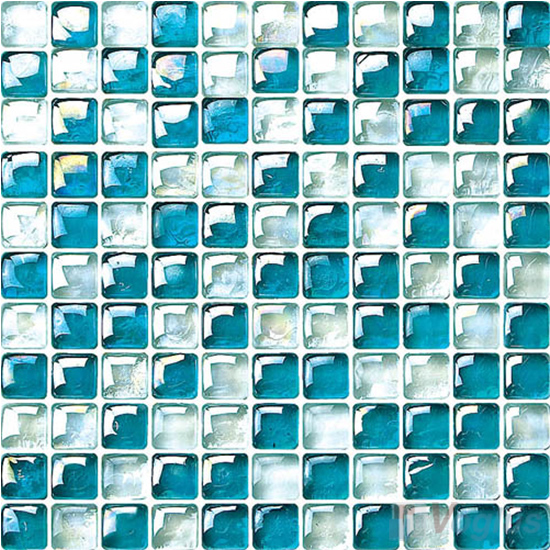 Turquoise Iridesent Bead Glass Mosaic Tiles VG-UBD92