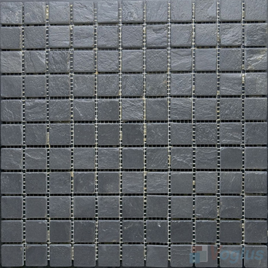 1x1 inch Black Slate Mosaic VS-SL98