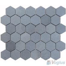 2 inch Meddium Hexagon Basalt Stone Mosaic VS-BS98