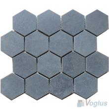 3 inch Large Hexagon Basalt Stone Mosaic VS-BS99