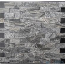 Antique Wood 1x2 inch Brick Natural Split Face Marble Mosaic Tile VS-STM94