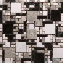 Black Gray Polished Miscellaneous Marble Mosaic VS-PMG95