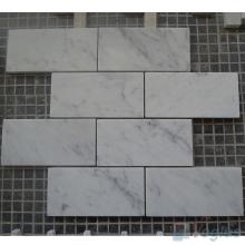 Carrara White Polished 3x6 inch Large Brick Marble Mosaic VS-MCW91