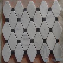 Carrara White Polished Elogated Marble Mosaic VS-MCW85
