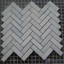 Carrara White Polished Herringbone Marble Mosaic VS-MCW86