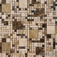 Cream Brown Polished Miscellaneous Marble Mosaic VS-PMG96