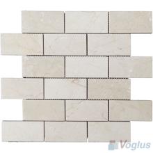 Cream Marfil Polished 2x4 inch Large Brick Marble Mosaic VS-MCM89