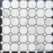 Eastern White Polished Octagon Marble Mosaic VS-MEW98